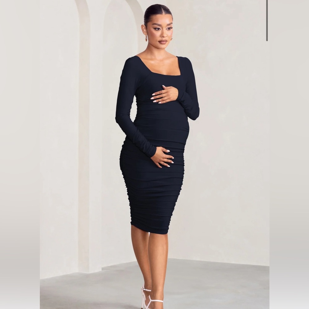 Club London Maternity Blue Dress